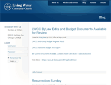 Tablet Screenshot of livingwatercommunitychurch.org